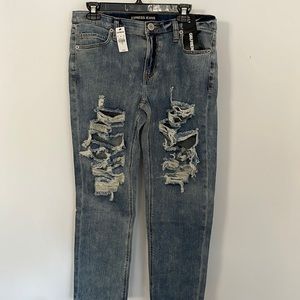 NWT Express Girlfriend Jeans - Distressed Oversized 8